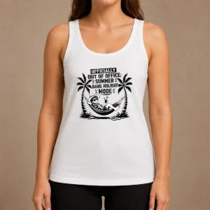 Original Pretty Summer Bank Holiday Stencil For Relaxed Vibes Tank Top