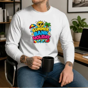 Pretty Cartoon Summer Bank Holiday Beach Ball Watermelon Long Sleeve Shirt