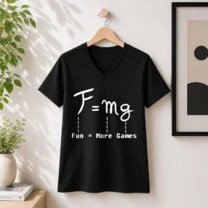 Hot F Equal More Game V-Neck Shirt