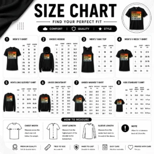 Size chart for Official Grumpy Old Veteran No Filter No Apologies Retro with measurements in inches and cm to help choose the right fit