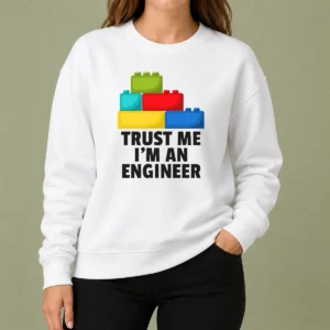 Happy Nice I'M An Engineer Building Blocks Brick Toy Builder Sweater