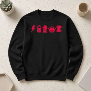 Hot Top Philadelphia 76ers Iconography Symbols NBA Sweater