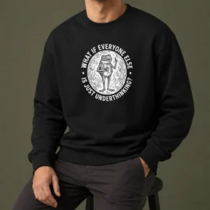 Premium Funny What If Everyone Else Is Just Underthinking Frog Coffee Lover Sweater