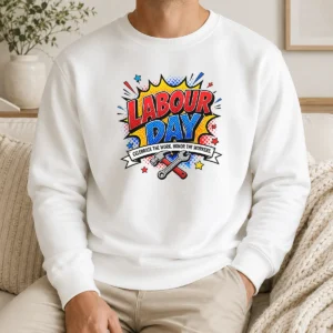 Nice Top Pop Art Comic Labour Day Celebrate Workers Sweater