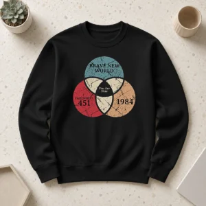 Pretty Awesome Dystopia Venn You Are Here Geek Sweater