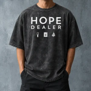 Hot Hope Dealer With Pliers Laundry Machine And Christmas Tree Icons Washed T-Shirt