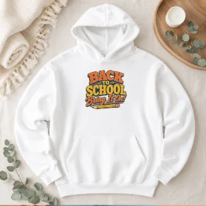 Happy Pretty Back To School Vintage Typography For Proud Students Hoodie