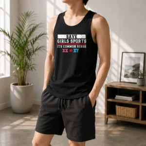 Premium Save Girls Sports Common Sense Statement Tank Top