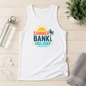 Funny Good Minimalist Flat Summer Bank Holiday Sun Palm Wave Tank Top