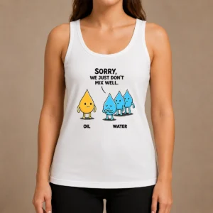 Premium Original Sorry We Just Don'T Mix Well Geek Tank Top