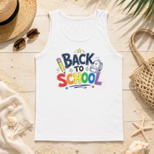 Hot Funny Colorful Bubble Letters Back To School Rainbow Tank Top