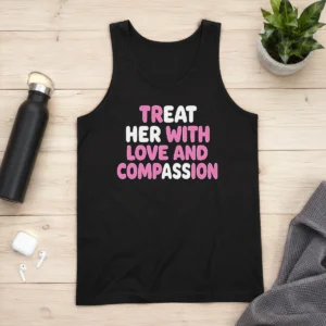 Funny Top Treat Her With Love And Compassion Kindness Tank Top