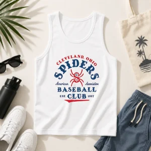 Pretty Vintage Cleveland Spiders American Association Baseball Club Est 1887 Tank Top