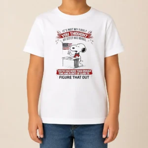 Good Funny Snoopy It'S Not My Fault You Thought My Sister Was Normal Kids T-Shirt
