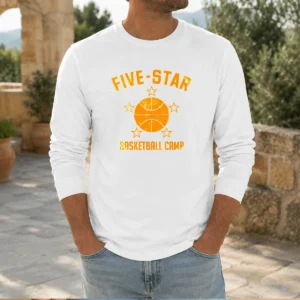 Hot Distressed Five Star Basketball Camp Youth Sports Long Sleeve Shirt