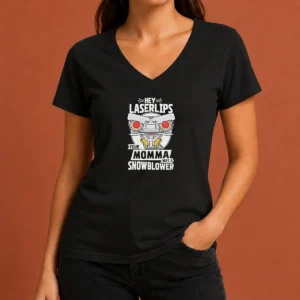 Good Short Circuit Hey Laserlips Your Momma Was A Snowblower V-Neck Shirt