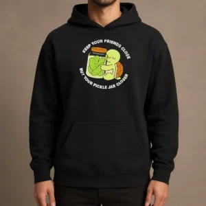 Funny Official Cute Turtle Hugging Pickle Jar Keep Your Friends Close Hoodie