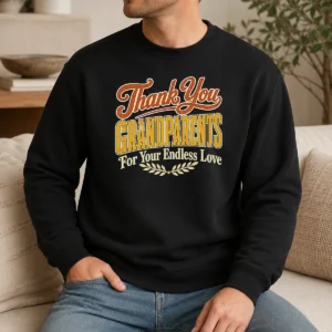 Hot Nice Grandparents Day Thank You Heartfelt Vector Sweater