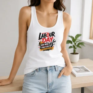 Official Grunge Labour Day Hard Work Strong Future Fist Tank Top