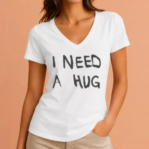Hot Nice I Need A Hug Affection Comfort Mental Health V-Neck Shirt