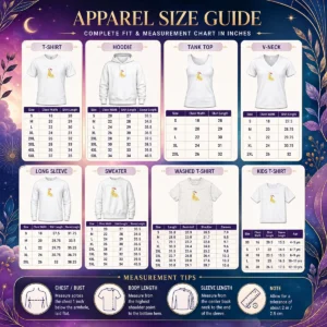 Size chart for Funny Pretty I Want To Go Home with measurements in inches and cm to help choose the right fit