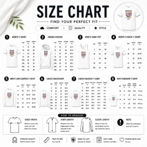 Size chart for Official Original Northeast Southwest Uptown Soufside Moco PG County with measurements in inches and cm to help choose the right fit