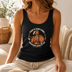 Official Good Indigenous Peoples Day Pride Warrior Vector (2) Tank Top