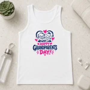 Nice Top Grandparents Day Grunge Paint Splatter Heart Tank Top
