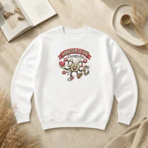 Nice Top Dopamine Addicted To You Retro Distressed For Couples Sweater