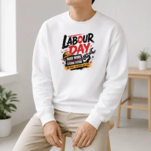 Official Grunge Labour Day Hard Work Strong Future Fist Sweater