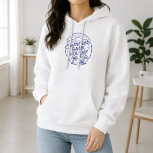 Good Minimalist Line Art Summer Bank Holiday Beach Hoodie