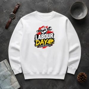 Nice Pretty Labour Day Fist Wrench Building Futures Grunge Sweater