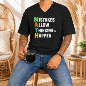 Nice Math Allow Thinking To Happen Geek V-Neck Shirt