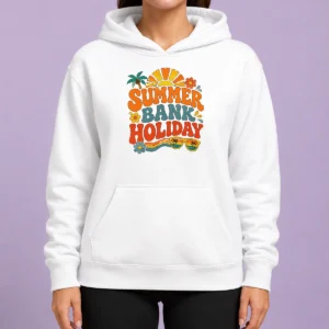 Happy Pretty Retro 70s Summer Bank Holiday Flower Power Hoodie