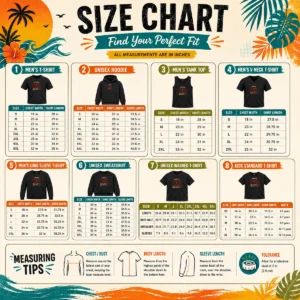 Size chart for Happy Hot Grandparents Day Thank You Typography For Family Gifts with measurements in inches and cm to help choose the right fit