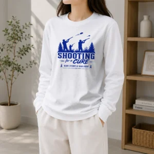Pretty Shooting For A Cure Ron'S Fight Is Our Fight Long Sleeve Shirt