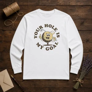 Pretty Your Hole Is My Goal Retro Golf Cartoon Long Sleeve Shirt