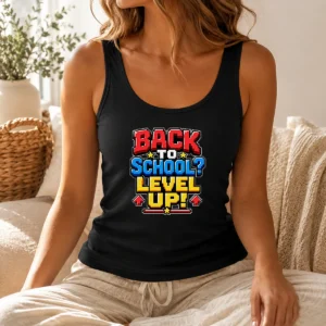 Hot Original Back To School Pixel Level Up For Students Tank Top