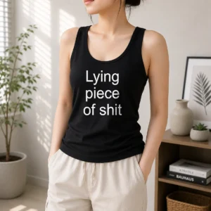 Official Lying Piece Of Shit Sarcastic Humor Quote Tank Top