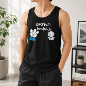 Premium Icecream Sandwich Characters Youtube Animation Tank Top
