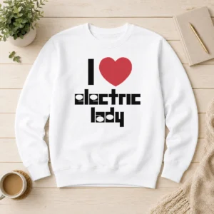 Official Premium I Love Electric Lady Jimi Hendrix Rock Music Sweater