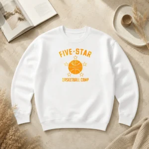 Good Distressed Five Star Basketball Camp Youth Sports Sweater