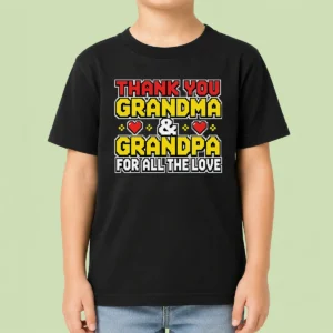 Nice Grandparents Day Appreciation Gift Family Love Kids T-Shirt