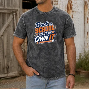 Original Back To School Ready To Own It Typography Washed T-Shirt