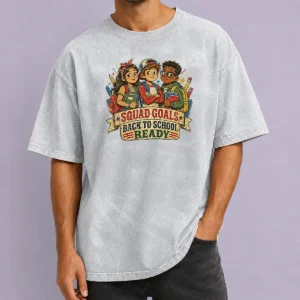 Awesome Good Back To School Squad Goals Retro Distressed Washed T-Shirt