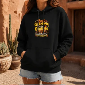 Original Grandparents Day Best Grandma Grandpa Ever Doodle Hoodie