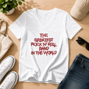 Nice The Greatest Rock 'N' Roll Band In The World V-Neck Shirt