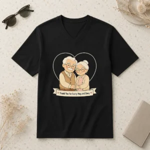 Nice Good Grandparents Day Thank You Gift Minimalist V-Neck Shirt
