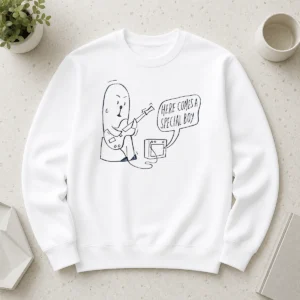 Good Here Comes A Special Boy Guitarist Doodle Sweater
