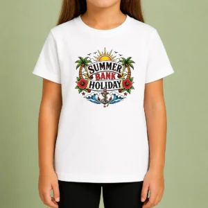 Pretty Premium Traditional Tattoo Summer Bank Holiday Anchor Hibiscus Kids T-Shirt